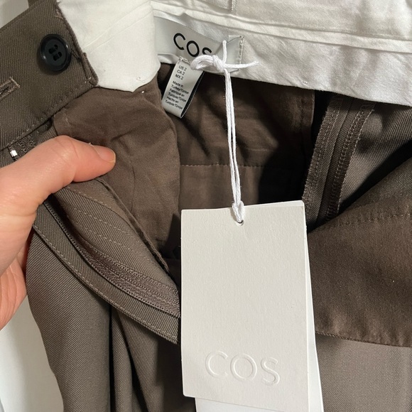 COS Brown Pleated Women's Trousers - Picture 5 of 7